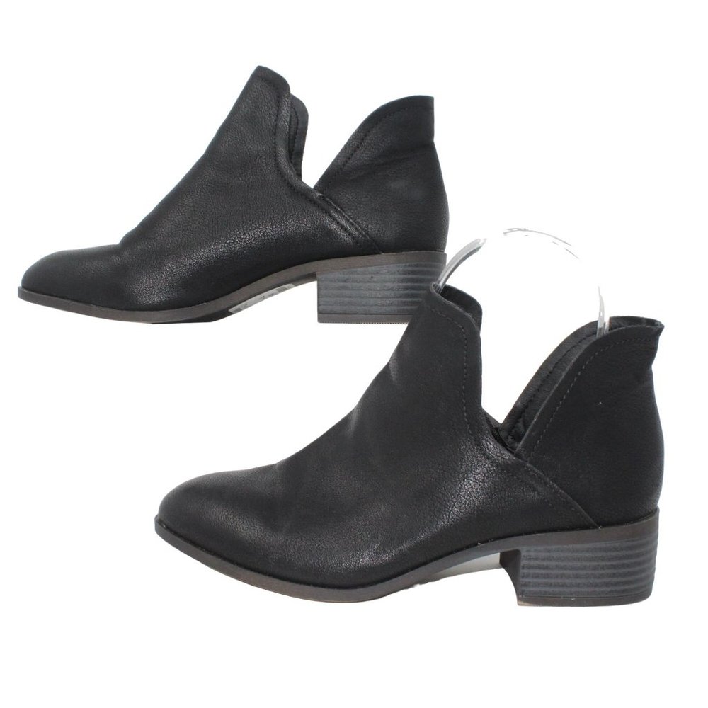 Madden Girl Size 6M Zavier Deep Cut Ankle Faux Leather Ankle Booties Boots - Picture 7 of 11